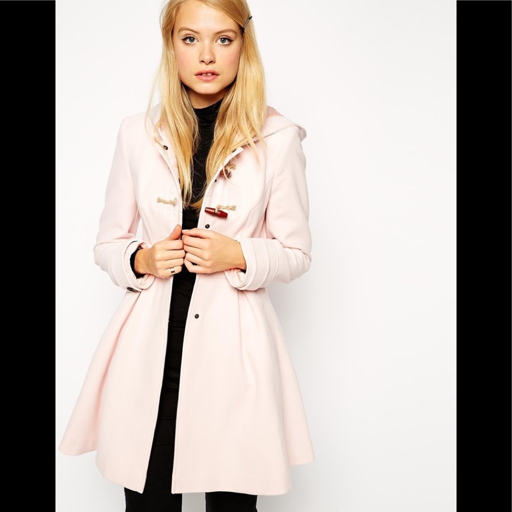 ASOS Duffle Skater Jacket Pea Coat Toggle